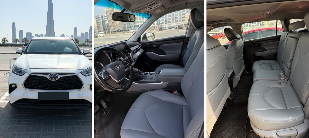 Hire Toyota Highlander with driver in Dubai