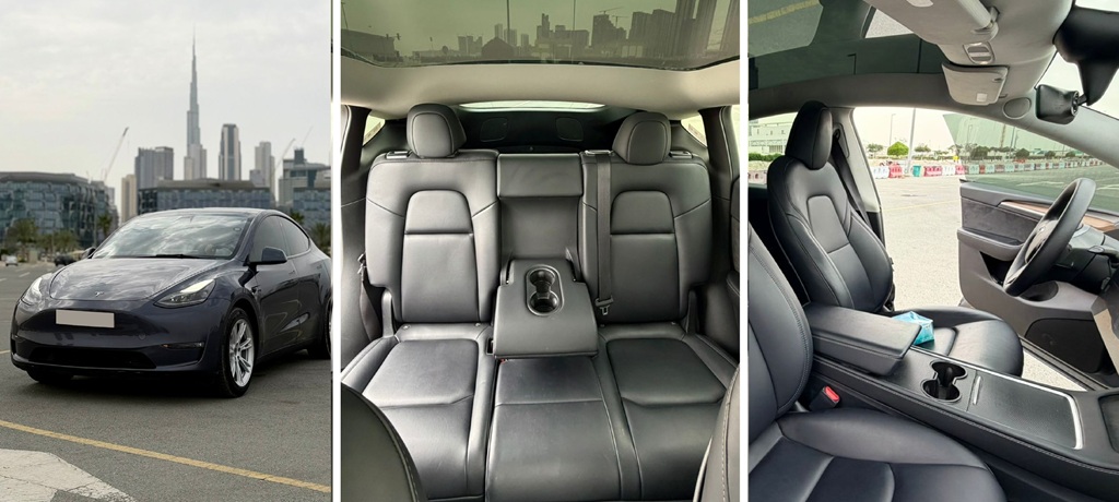 Tesla Model Y With Driver in Dubai